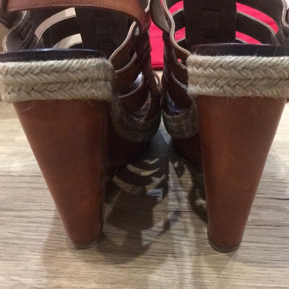 Christian Louboutin Barcelona Peep Toe Sling Back Wedge Pumps - Picture 9 of 17